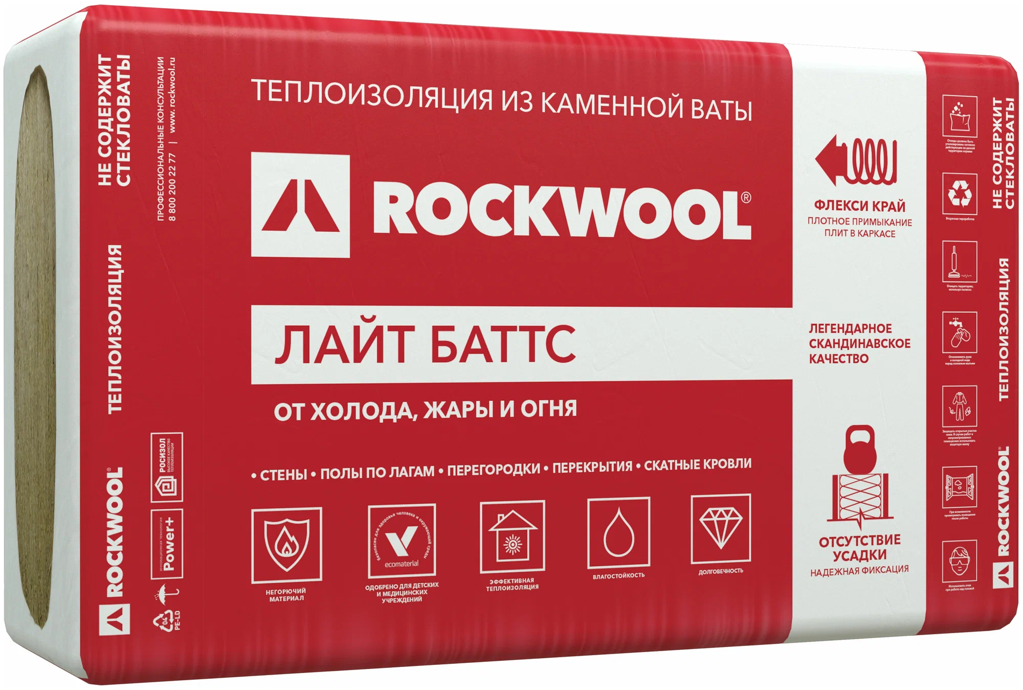 Минеральная вата Rockwool Лайт Баттс